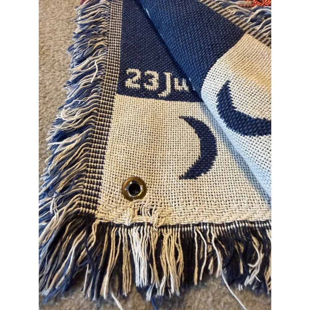 Zodiac Celestial Woven Tapestry Throw Blanket Sun Moon Astrology Navy 50x64